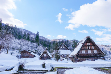 Villages of Shirakawa-go winter japan