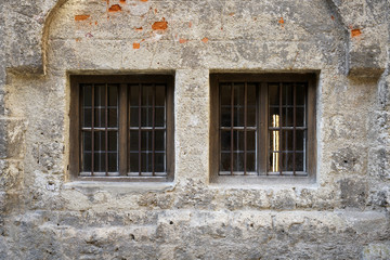 Fototapeta na wymiar Windows photographed from the outside have always served people useful to bring light and fresh air inside the building