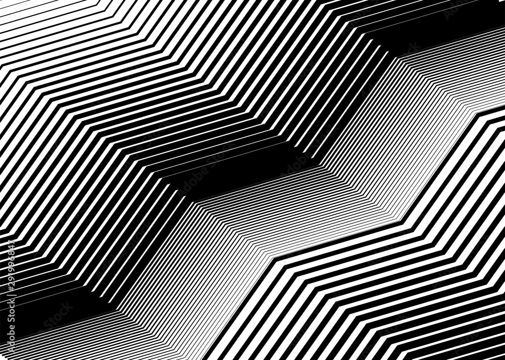 Poster wavy, waving grid of parallel irregular lines. billowy, undulating, zigzag stripes, streaks. abstrac