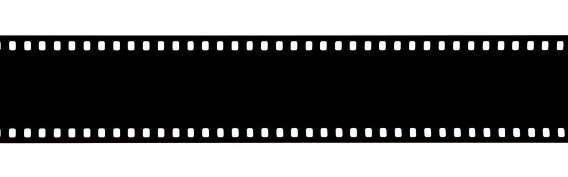 Black film strip isolated on white