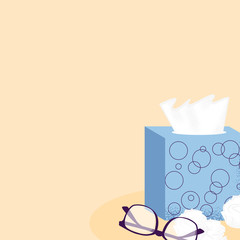 Autumn illness season design. Cold and sick