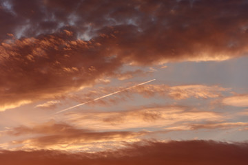 sunset over the sea