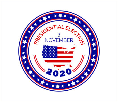 2020 United States of American Presidential Election in November 3. Political event concept vector.