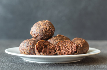 Chocolate pancake puppies