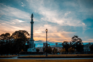 massachusetts park with a beautiful sunset