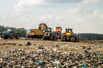 Kiev / Ukraine 15.September 2019 On photo Garbage landfill number 5