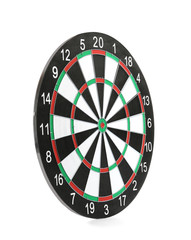 New empty dart board isolated on white