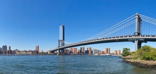 Brooklyn Bridge over East River in New York