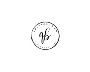 QB Initial handwriting logo vector