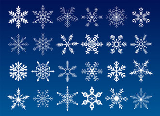 Collection snowflakes vector illustration 