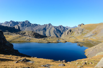 Fototapeta na wymiar Ispir Seven Lakes/Erzurum/ Turkey. It is located in İspir, north of Erzurum. It consists of 11 crater lakes. The height of the lakes from the sea is 3170 meters.