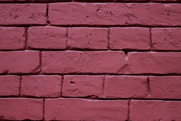 Red brick textured wall background.
