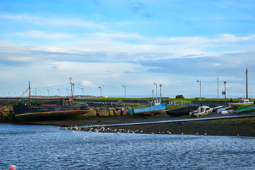 old barges in the village