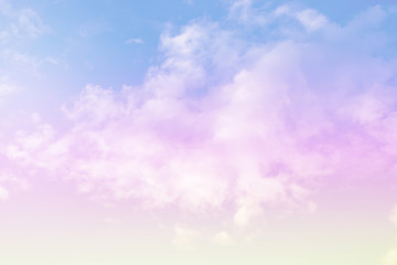 beauty soft cloud pastel sky background in dream