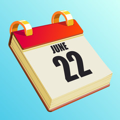 June 22 on Red Calendar