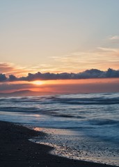 sunset over the sea