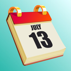 July 13 on Red Calendar