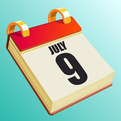 July 9 on Red Calendar