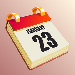 February 23 on Red Calendar