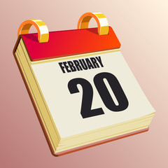 February 20 on Red Calendar