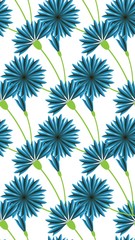 vertical cover. blue flowers on white background.  Fashionable bright templates for social networks, media stories, Wallpapers, banners, posters