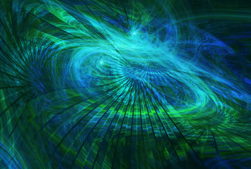 Abstract color dynamic background with lighting effect. Fractal wavy. Fractal art