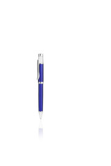 blue pen in a white background
