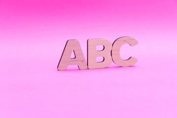 ABC. Education and back to school concept. Free copy space.