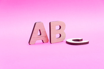 ABC. Education and back to school concept. Free copy space.