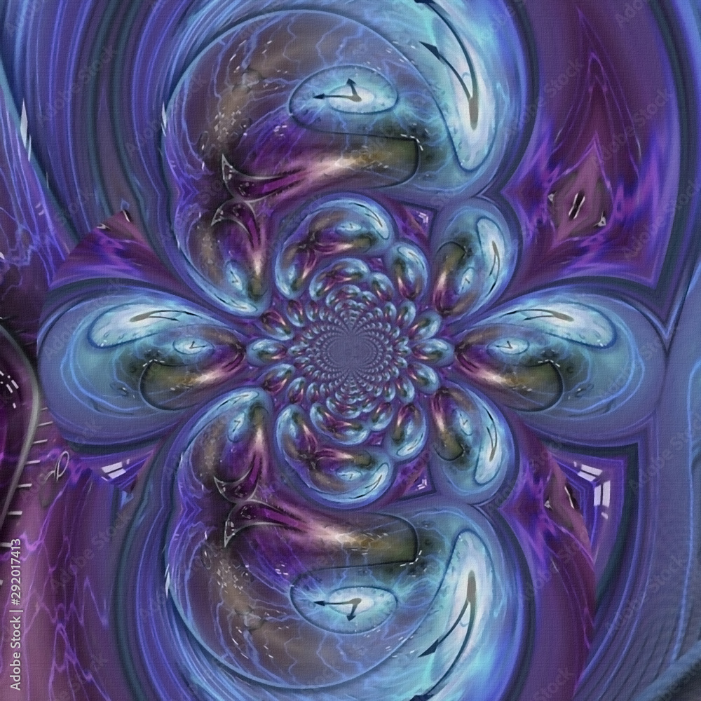 Poster the time particles. fractal with warped clocks