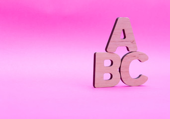 Fototapeta premium ABC. Education and back to school concept. Free copy space.