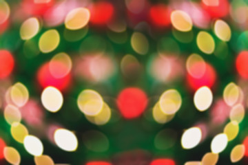 Nature light background- bokeh christmas. Illuminated decor