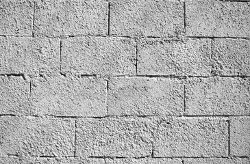 White paint on a block wall, backdrop with texture