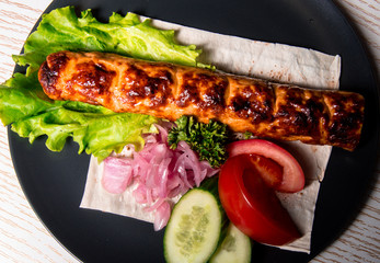 meat chicken dish on a plate for the menu