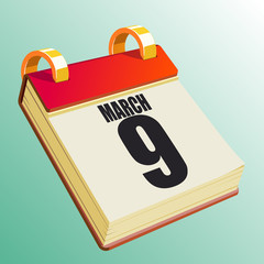 March 9 on Red Calendar