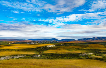 Fototapeta premium Dempster Highway Rock River Arctic Tundra YT Canada
