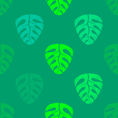 Oak leaves vintage creative color seamless pattern