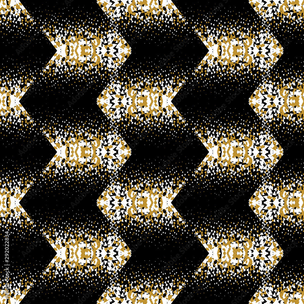 Poster abstract seamless pattern. optical illusion of the movement of geometric shapes.