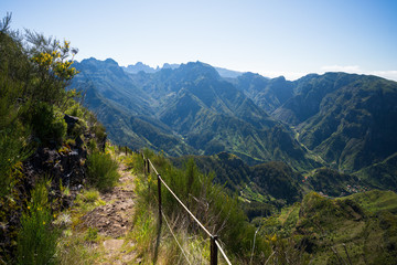 Fototapeta na wymiar Outlook on the highest mountains of Madeira