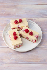 Raspberry lemon cheesecake