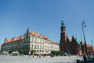 City center in Wroclaw, Poland