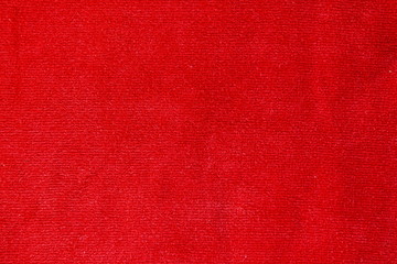 Red fabric background texture. Red cloth.