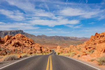Fotobehang Beautiful landscape around Valley of Fire State Park © Kit Leong
