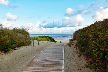 Langeoog Holzsteg zum Strand