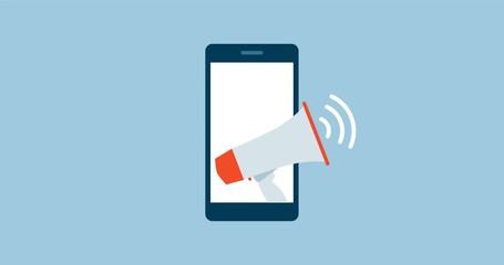 Megaphone announcement on a smartphone app