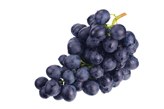 blue grape isolated on a white. Food
