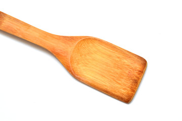 wooden cilantro blade on a white background