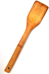 wooden cilantro blade on a white background