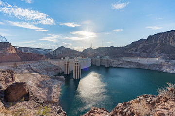 Afternoon view of the famous Hoover Dam