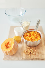 Thanksgiving or Halloween pumpkin porridge